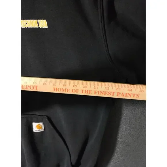 Carhartt Hoodie Black Original Fit Size L Fluidtechnik USA Logo #2 - Picture 5 of 8
